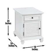 Steve Silver Charlestown White Storage End Table