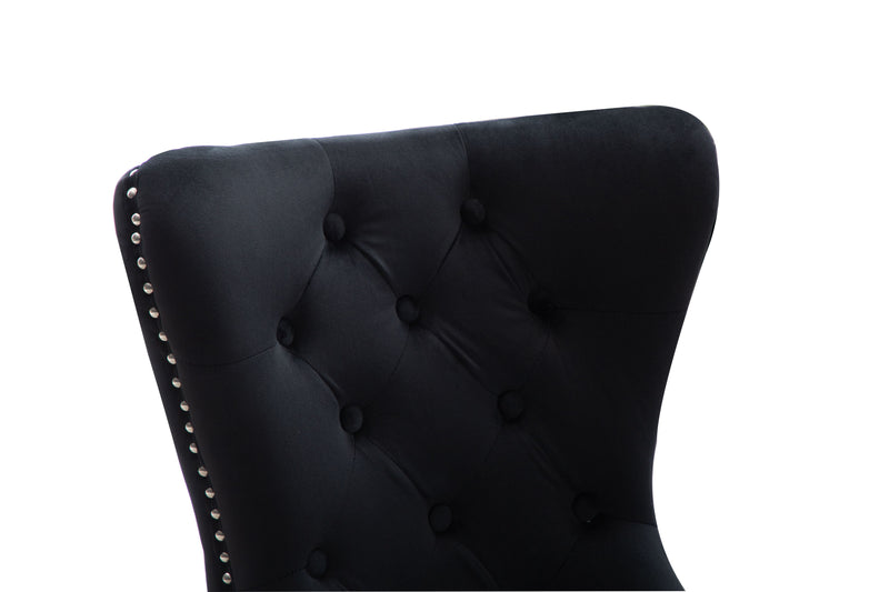 2 Galaxy Home Erica Navy Blue Stainless Steel Dining Chairs