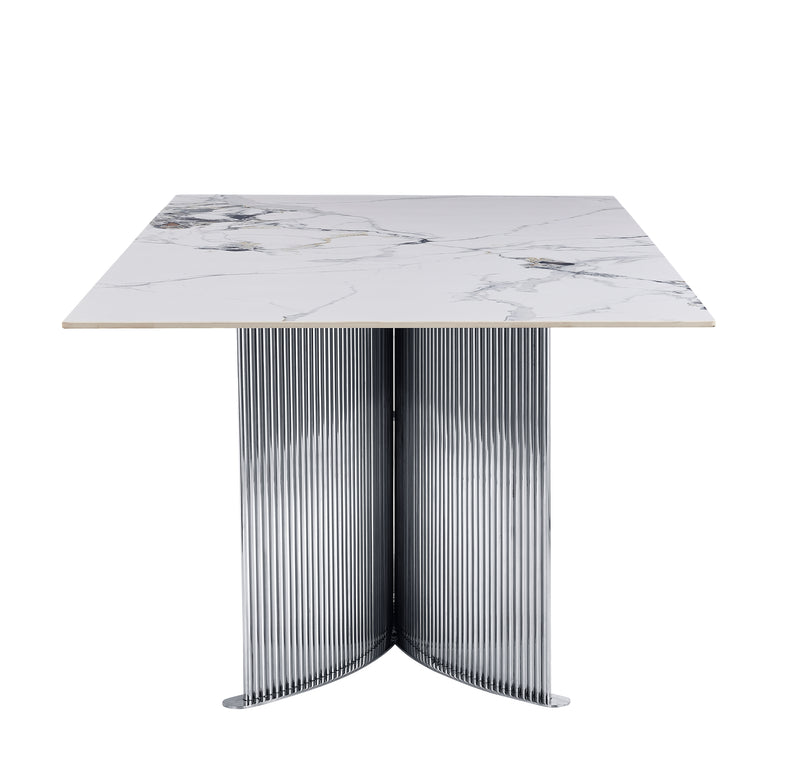 Global Furniture D7070 White Dining Table