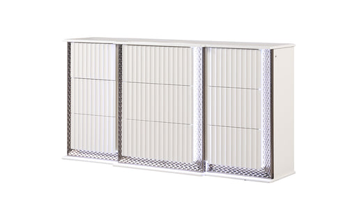 Galaxy Home Fabio White Dresser and Mirror