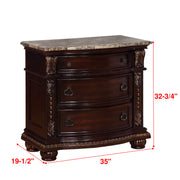 Crown Mark Stanley Three Drawers Night Stand