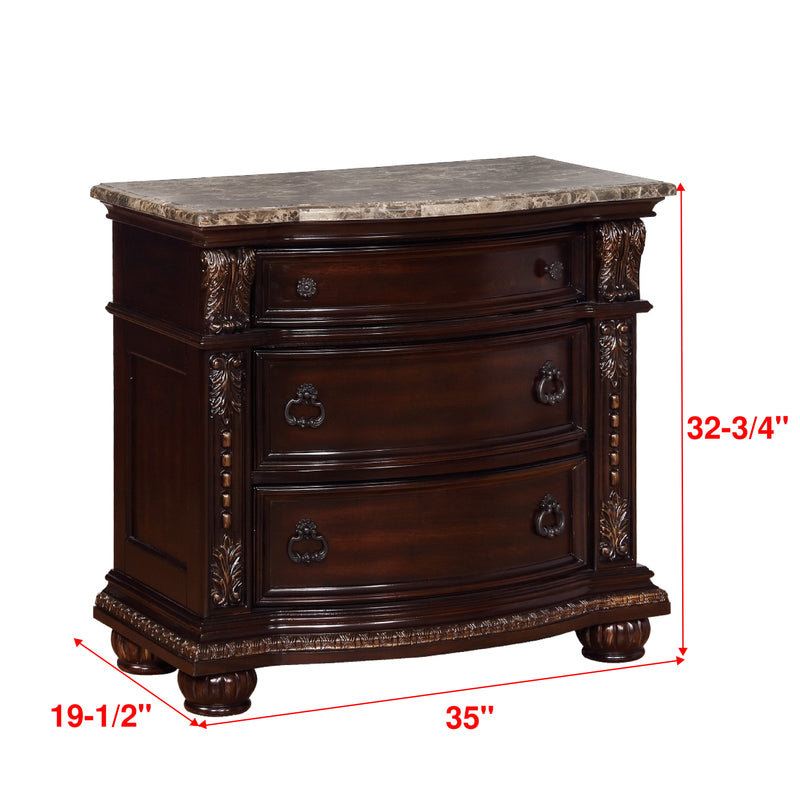 Crown Mark Stanley Three Drawers Night Stand