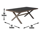 Steve Silver Marina Brown Rectangle Patio Table