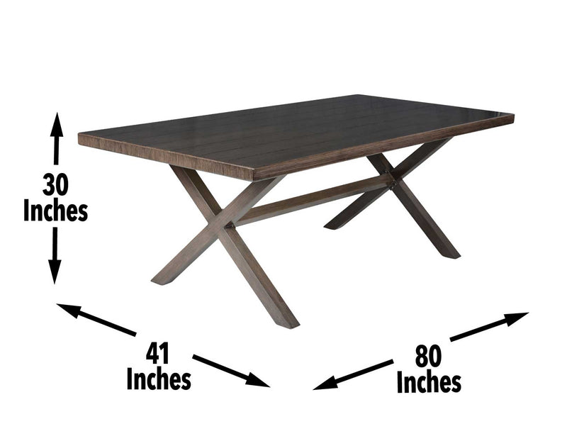 Steve Silver Marina Brown Rectangle Patio Table