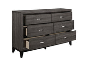 Home Elegance Davi Gray Dresser and Mirror