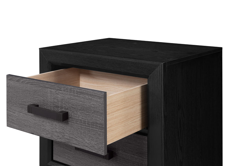 Global Furniture Lisbon Black Grey Nightstand