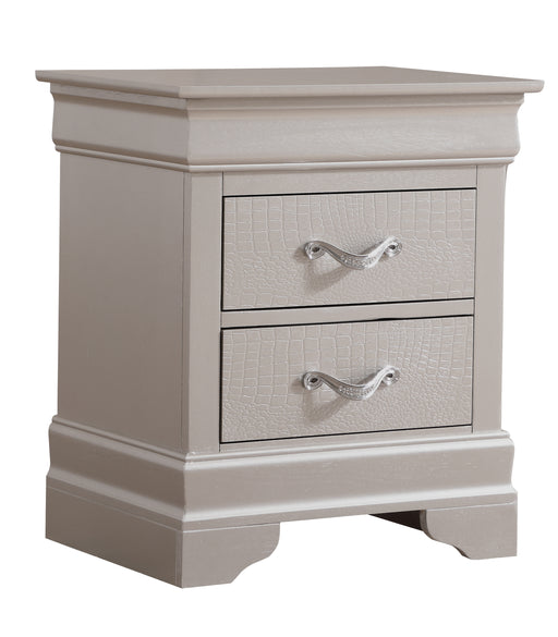 Glory Furniture Lorana Silver Champagne Nightstand