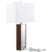 Coaster Furniture Elena Brown White Square Table Lamp