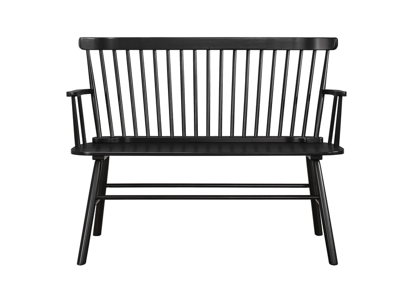 Crown Mark Jerimiah Black Spindleback Bench