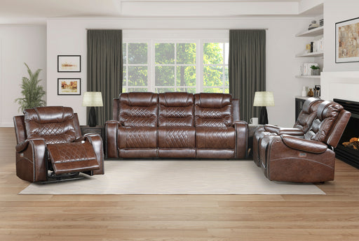 Home Elegance Putnam Brown Power 3pc Living Room Set
