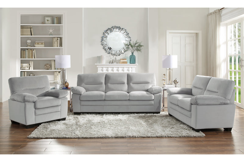 Home Elegance Keighly Gray 3pc Living Room Set