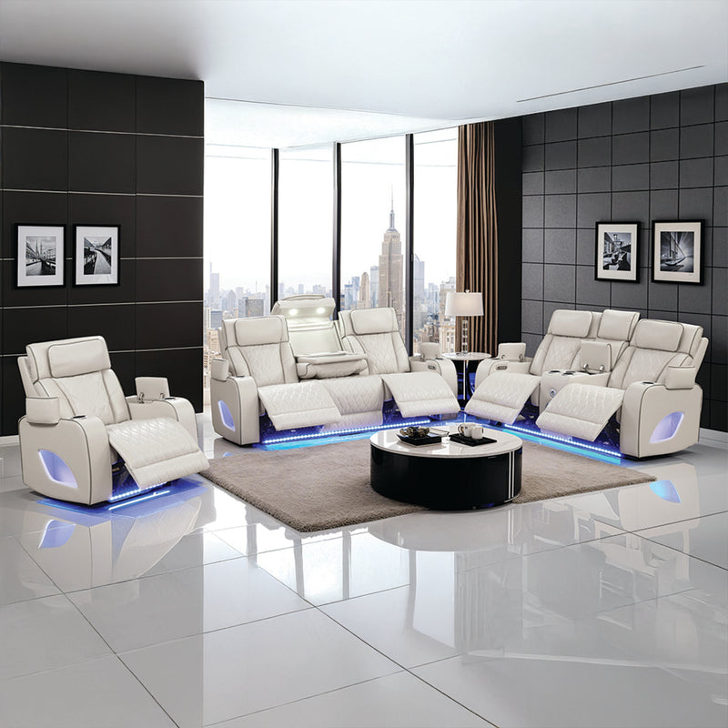 Galaxy Home Fortuner Ice 3pc Living Room Set