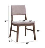 2 Acme Furniture Seda Gray Walnut Side Chairs