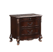 New Classic Furniture Constantine Cherry Nightstand with Marble Top