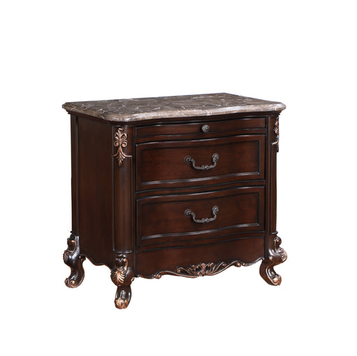 New Classic Furniture Constantine Cherry Nightstand with Marble Top