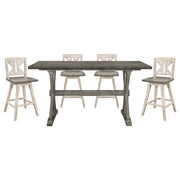 Home Elegance Amsonia Gray White Wood 5pc Counter Height Set