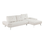 Home Elegance Dominic Beige 2pc Sectional with Right Chaise