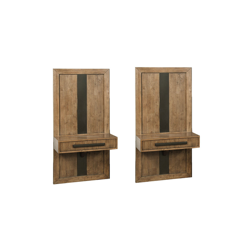 Coaster Furniture Terrace Ash Brown 2pc Wall Panel with Nightstand