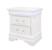 Nightstand With LED - White Finish Charlie Series By Global Furniture