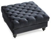 Glory Furniture Nola Pink Velvet Ottoman