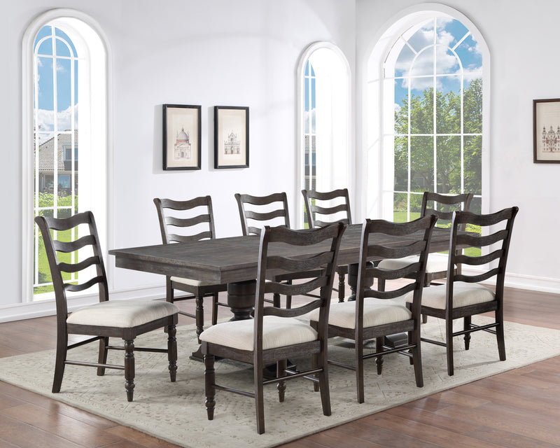 Steve Silver Hutchins Dusty Espresso 9pc Dining Set