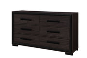 Global Furniture Amelia Black Grey Dresser and Mirror