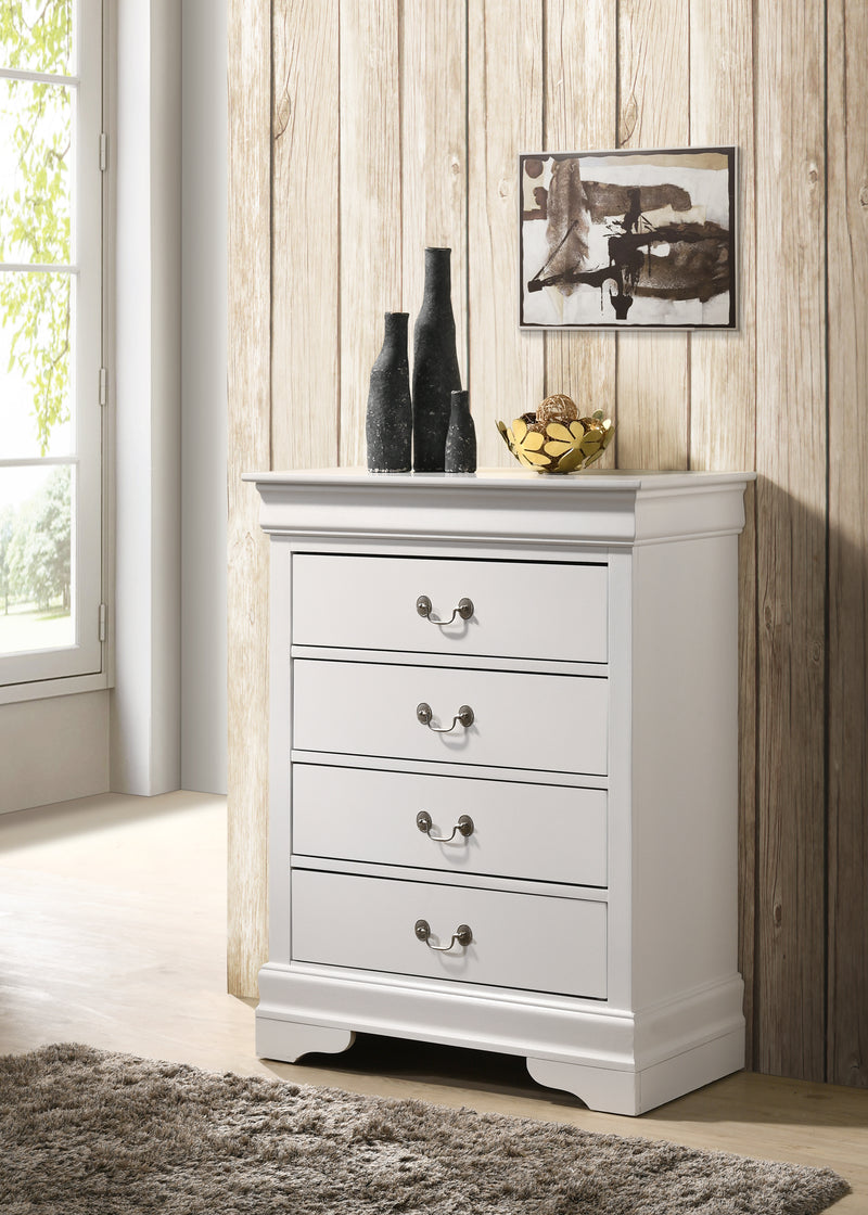 Glory Furniture Louis Phillipe Cherry 4 Drawer Chest