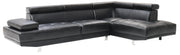 Glory Furniture Riveredge Black Faux Leather Sectional