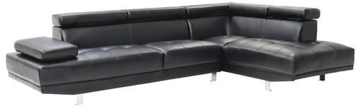 Glory Furniture Riveredge Black Faux Leather Sectional