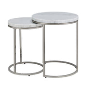 Acme Furniture Zaidee Natural Nickel Nesting Table Set