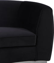 Meridian Furniture Julian Grey Velvet Chrome Chair