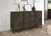Coaster Furniture Kelly Dark Grey 3 Drawers Storage Sideboard
