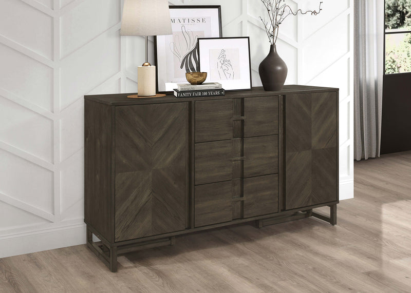Coaster Furniture Kelly Dark Grey 3 Drawers Storage Sideboard