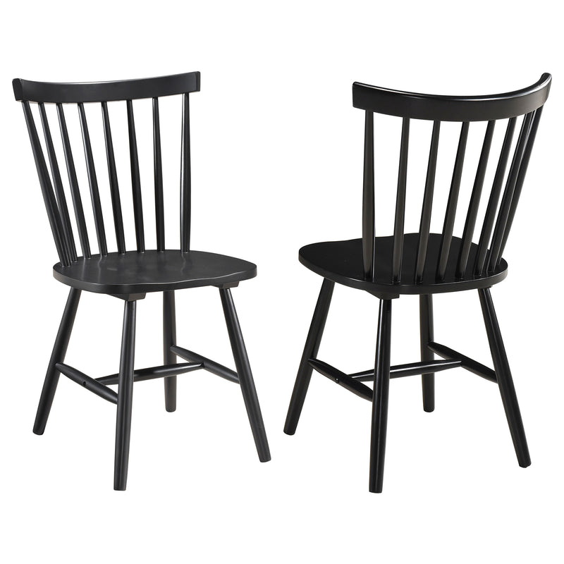 2 Coaster Furniture Hollyoak Black Dining Side Chairs
