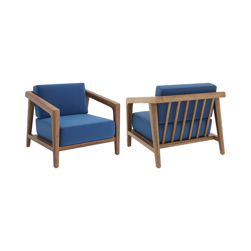 New Classic Furniture Bali Blue 4pc Outdoor Seating Set