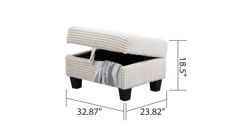 Galaxy Home Cozy Cream L Shaped Sectional