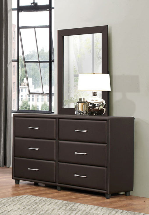 Home Elegance Lorenzi Black Dresser and Mirror
