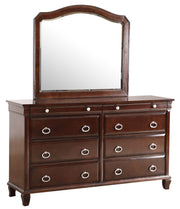 Glory Furniture Triton Cappuccino Dresser and Mirror