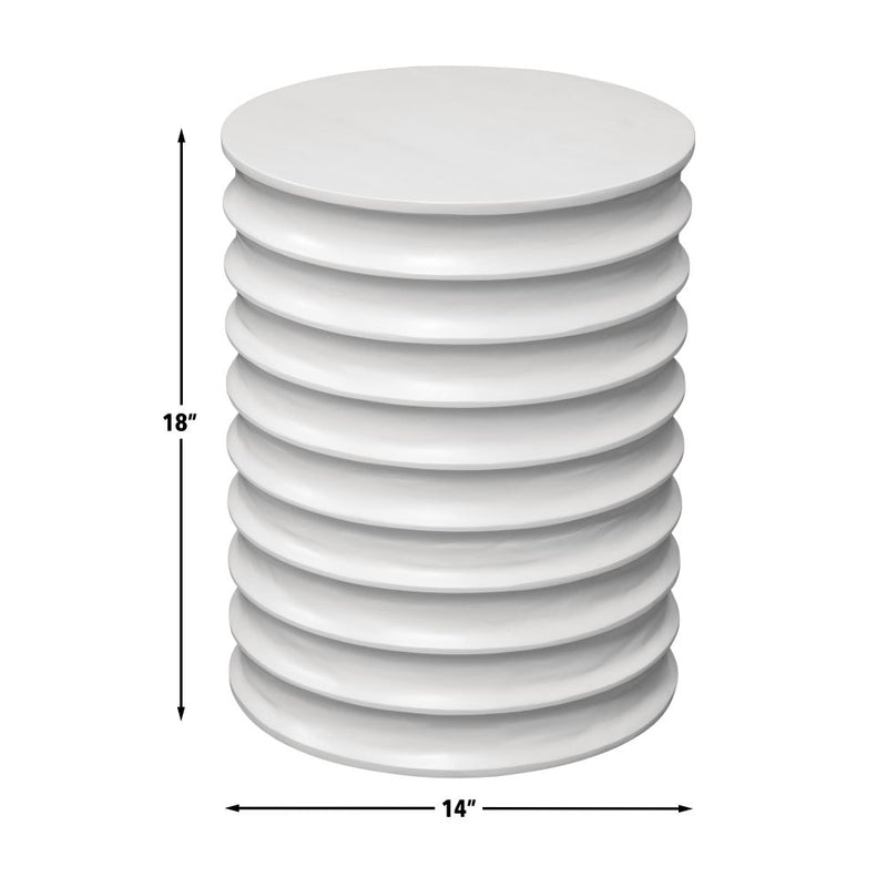 Steve Silver Griffin White Side Table