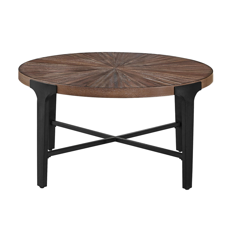 Steve Silver Chevron Cinnamon Round Cocktail Table