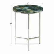 Steve Silver Foster Green jasper Top Chairside Table