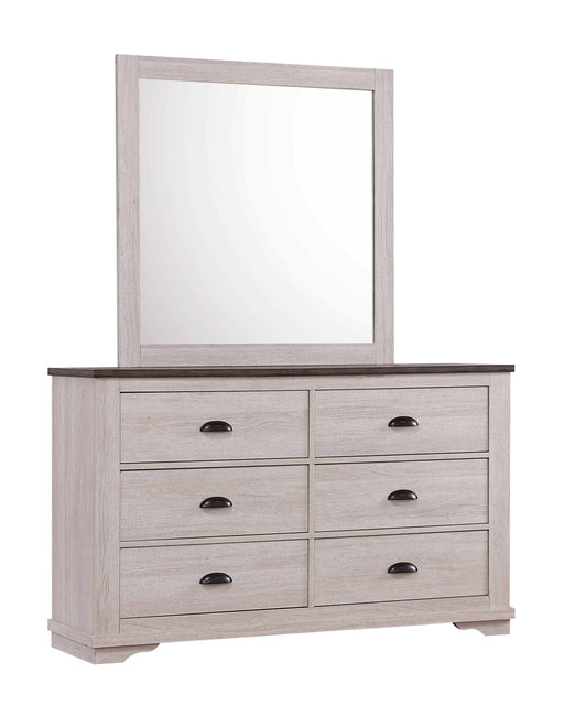 Crown Mark Coralee Chalk Grey Dresser