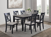 Crown Mark Eloise Light Grey 7pc Dinette Set