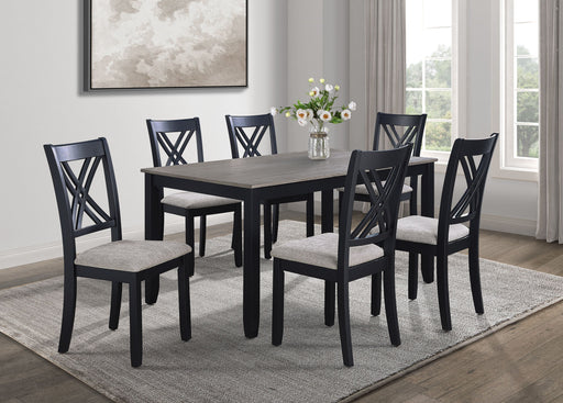 Crown Mark Eloise Light Grey 7pc Dinette Set