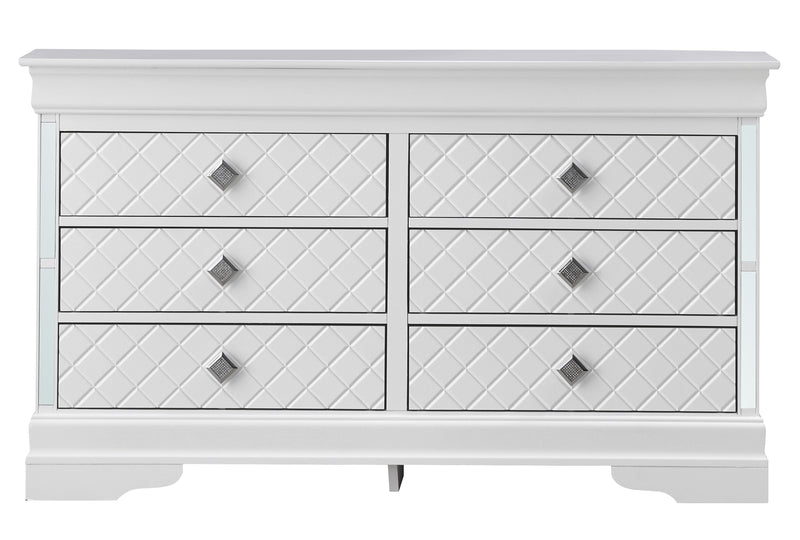 Glory Furniture Verona Metalic Black Dresser and Mirror