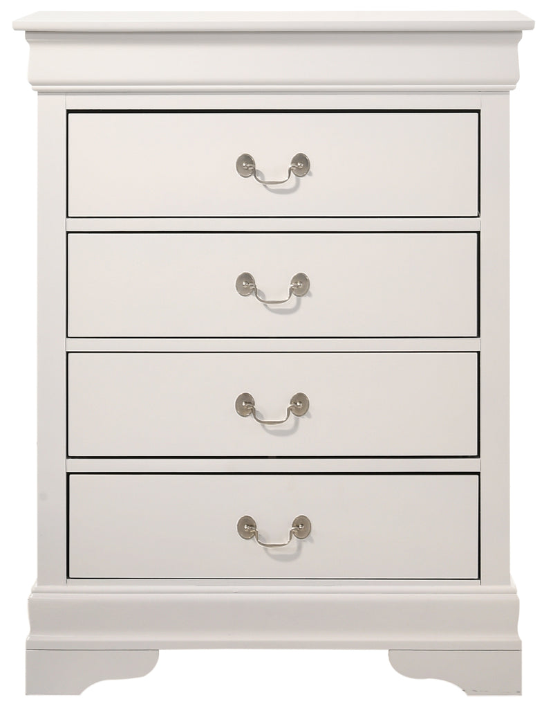 Glory Furniture Louis Phillipe Yellow 4 Drawers Chest
