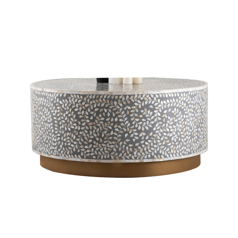 Galaxy Home Luxe Gray Coffee Table