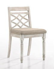 Acme Furniture Cillin Walnut Antique White 5pc Dining Room Set