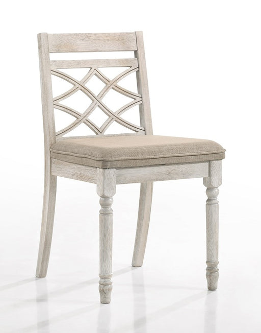 Acme Furniture Cillin Walnut Antique White 5pc Dining Room Set