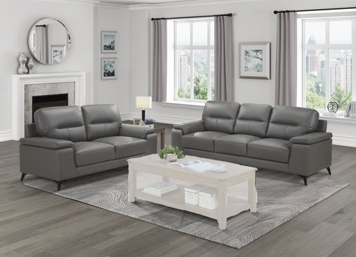 Home Elegance Mischa Dark Gray 2pc Living Room Set